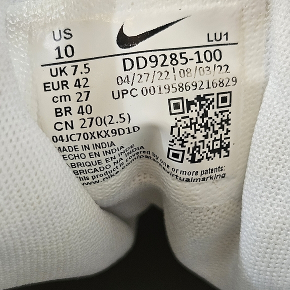 Nike Air Max Bella TR 5 Triple White Training Shoes DD9285-100 Women's Size 10 - Picture 7 of 7